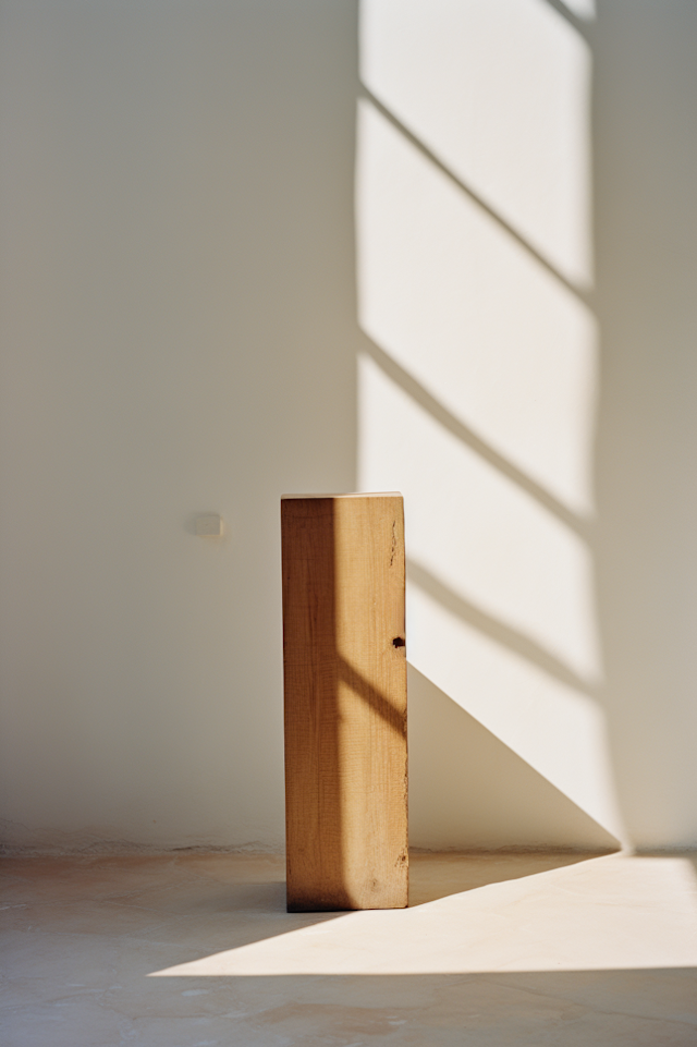 Solitary Plank Amidst Light and Shadow