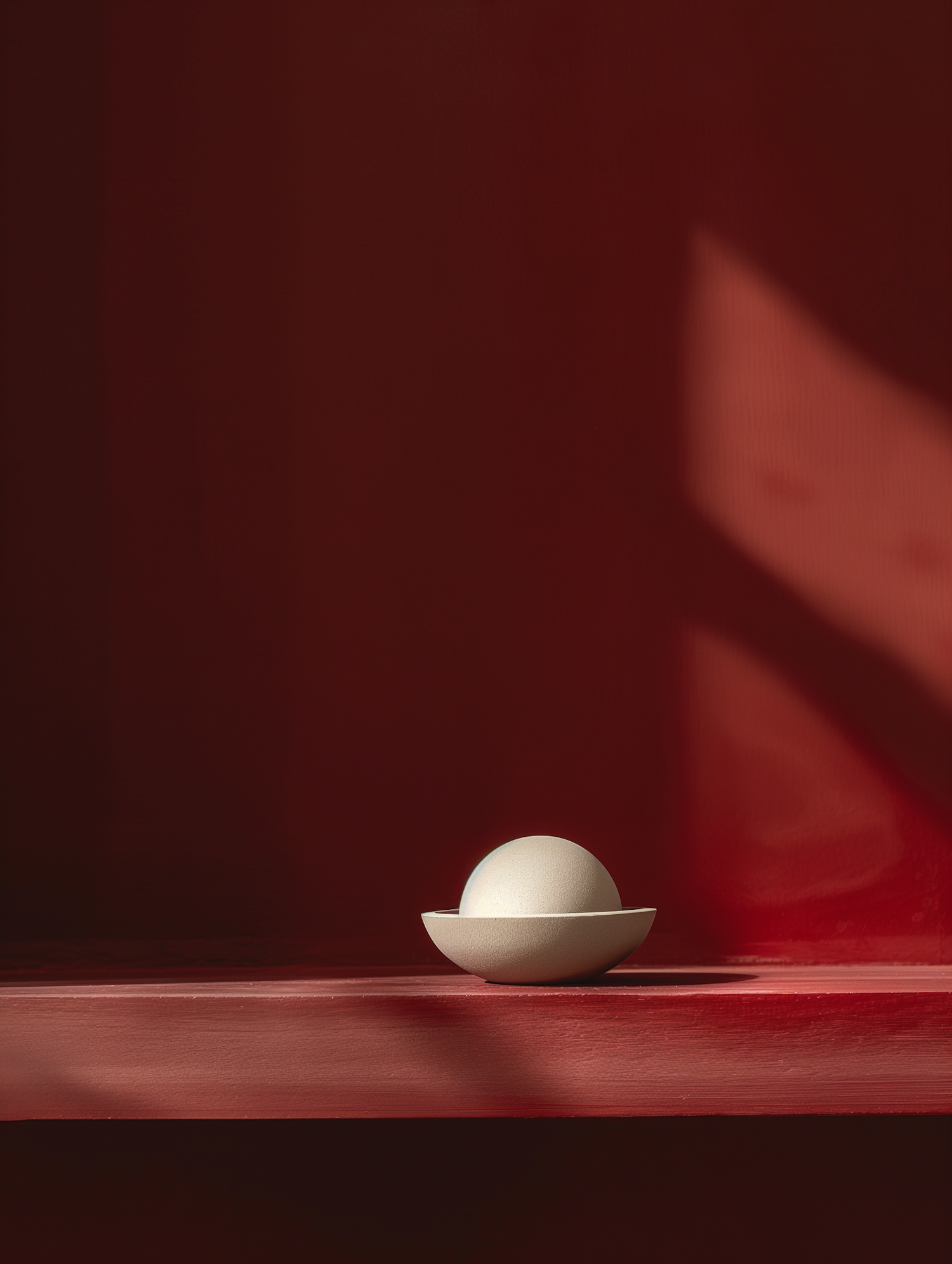 Minimalist Composition with Spherical Object