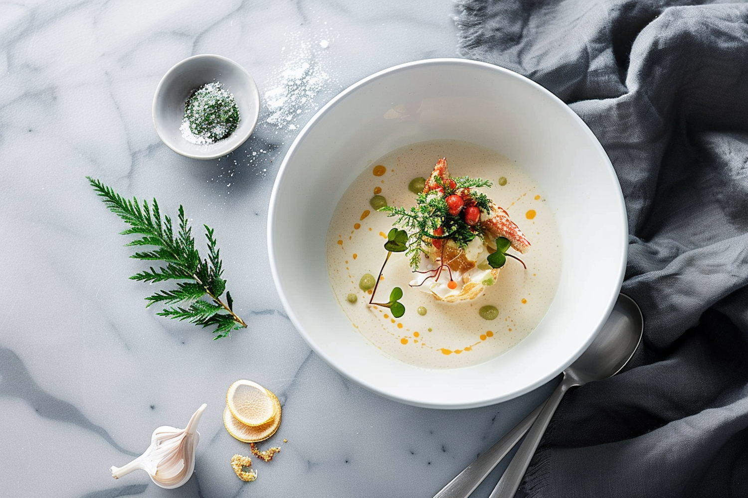 Elegant Seafood Dish Presentation