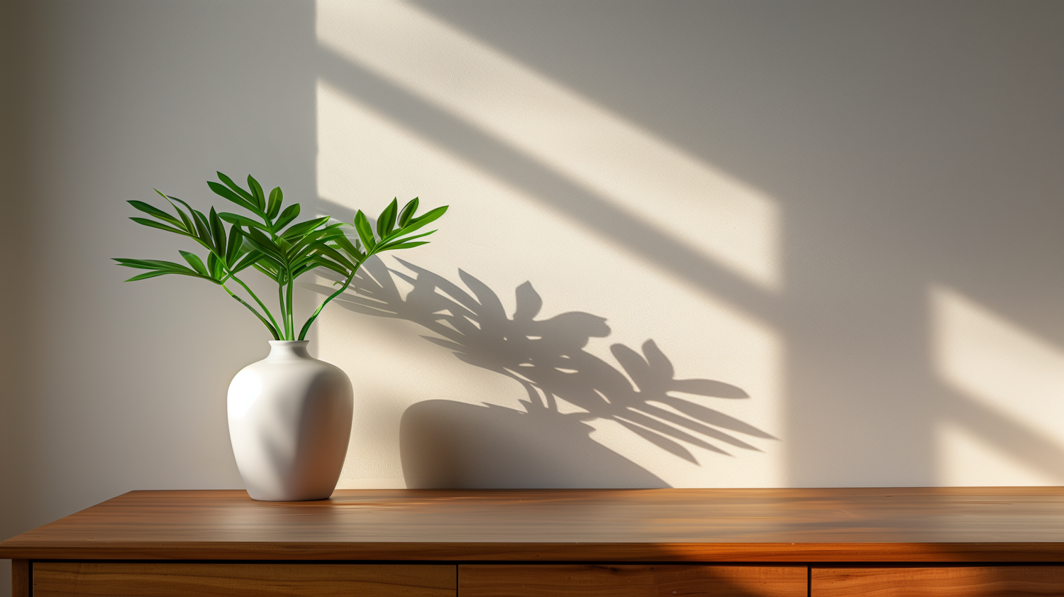 Tranquil Indoor Plant Shadow