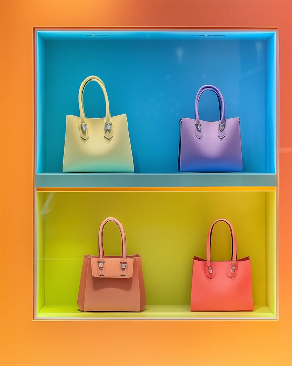 Colorful Handbag Display
