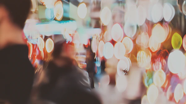 Vibrant Bokeh Silhouette