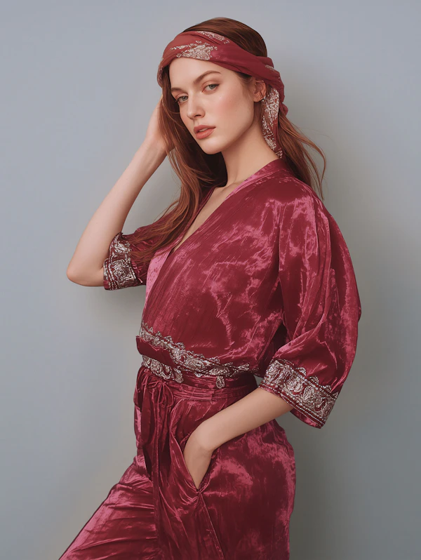 Elegant Woman in Red