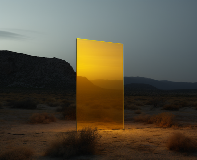 Desert Lumina Portal at Twilight