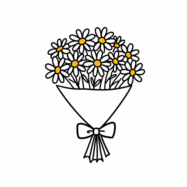 Daisy Bouquet Illustration