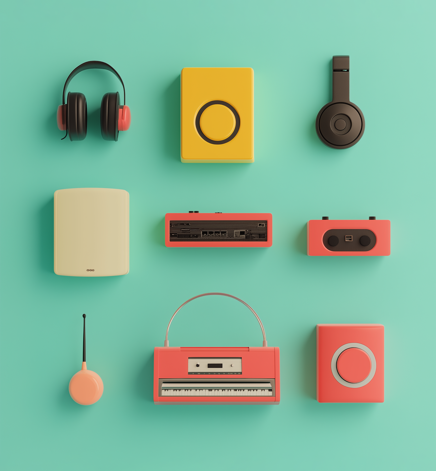 Modern Pop-Art Audio Equipment