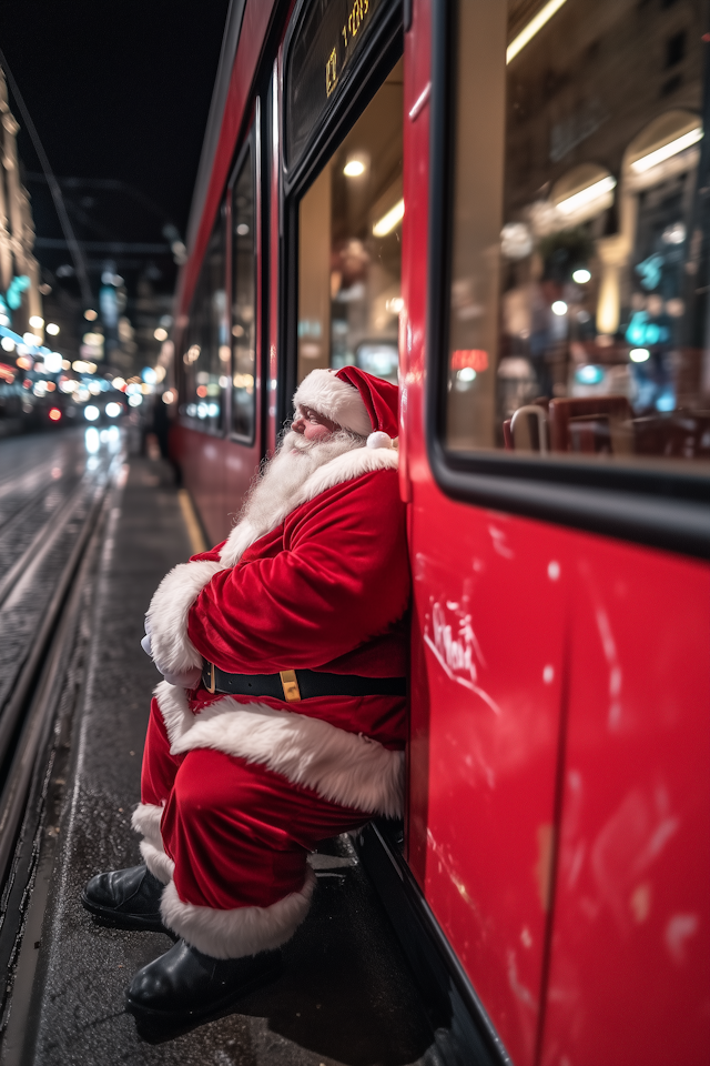 Santa on a Tram