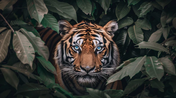 Majestic Tiger in Foliage