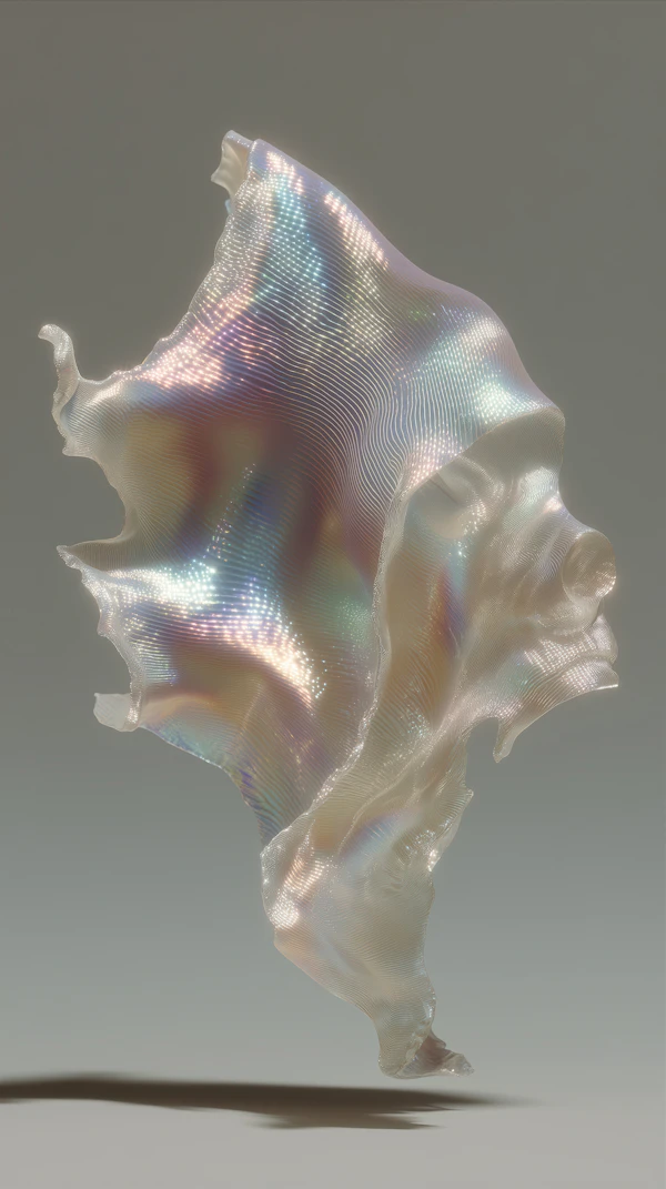 Surreal Iridescent Sculpture