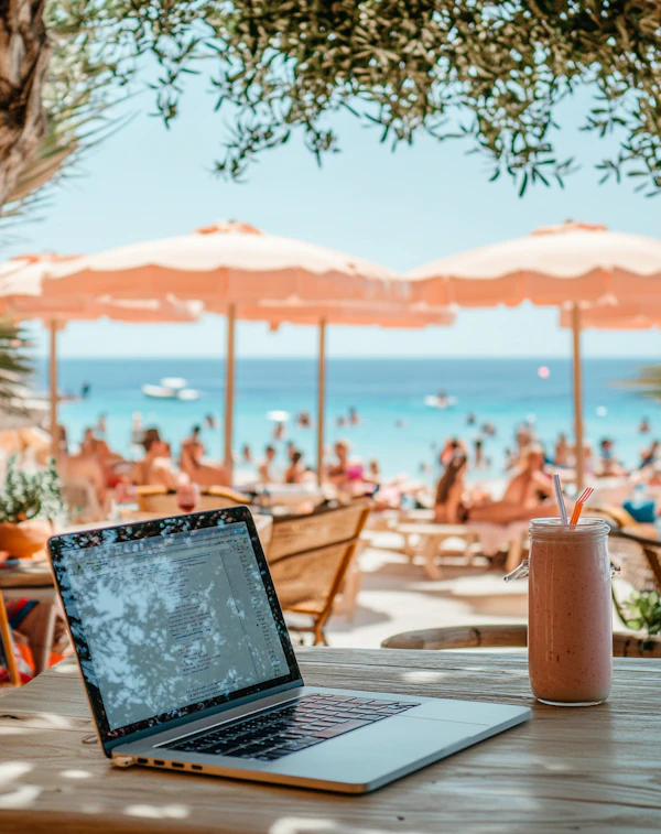 Beachside Work Setup