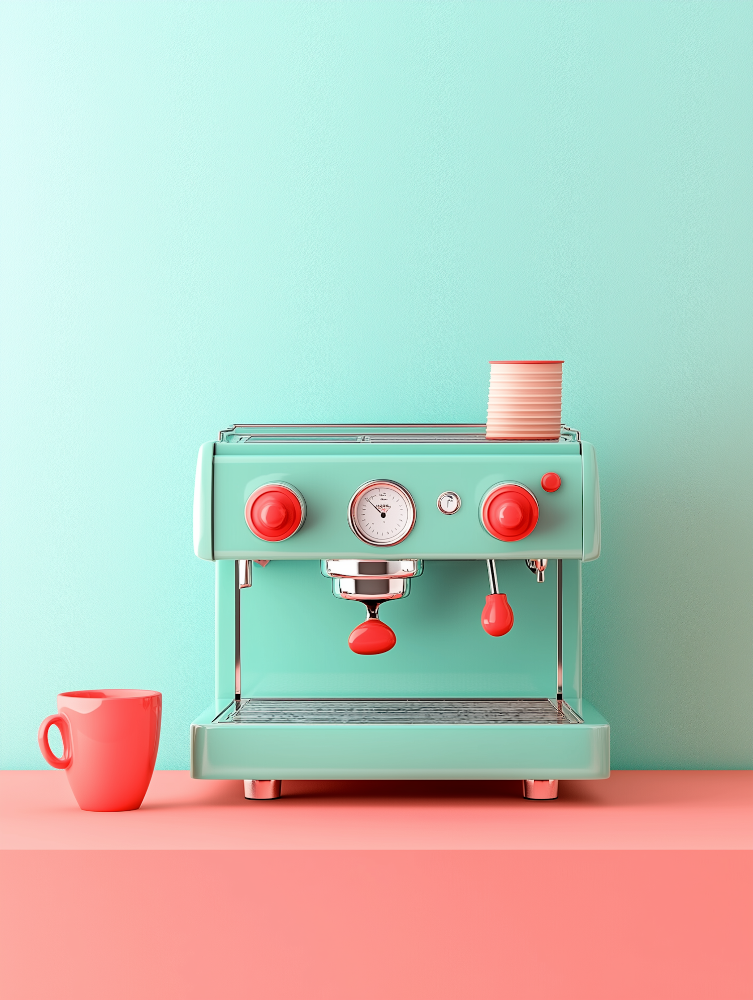 Mint Green Espresso Machine