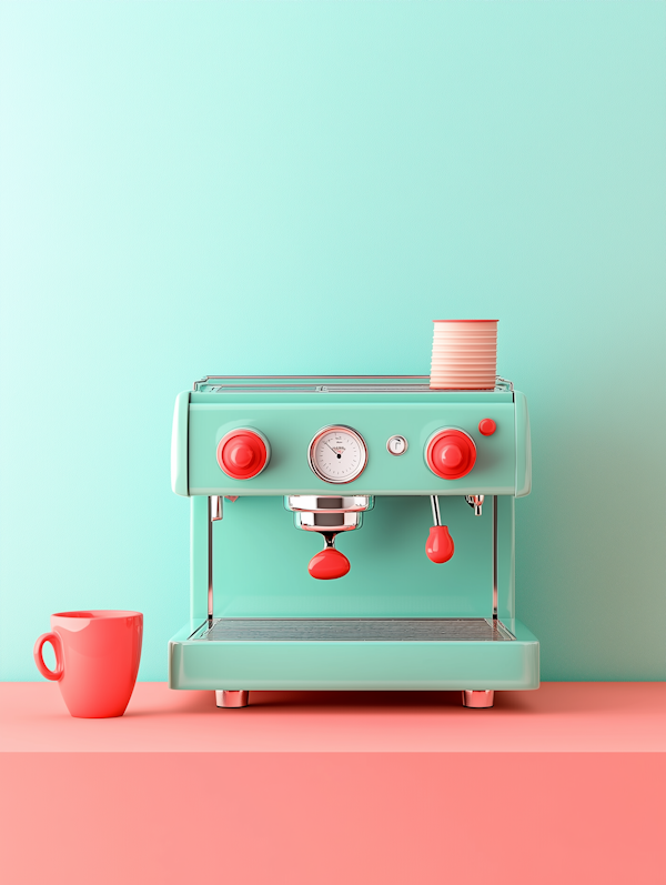 Mint Green Espresso Machine