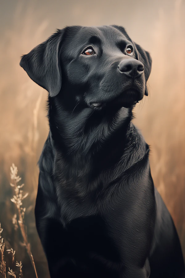 Thoughtful Black Labrador