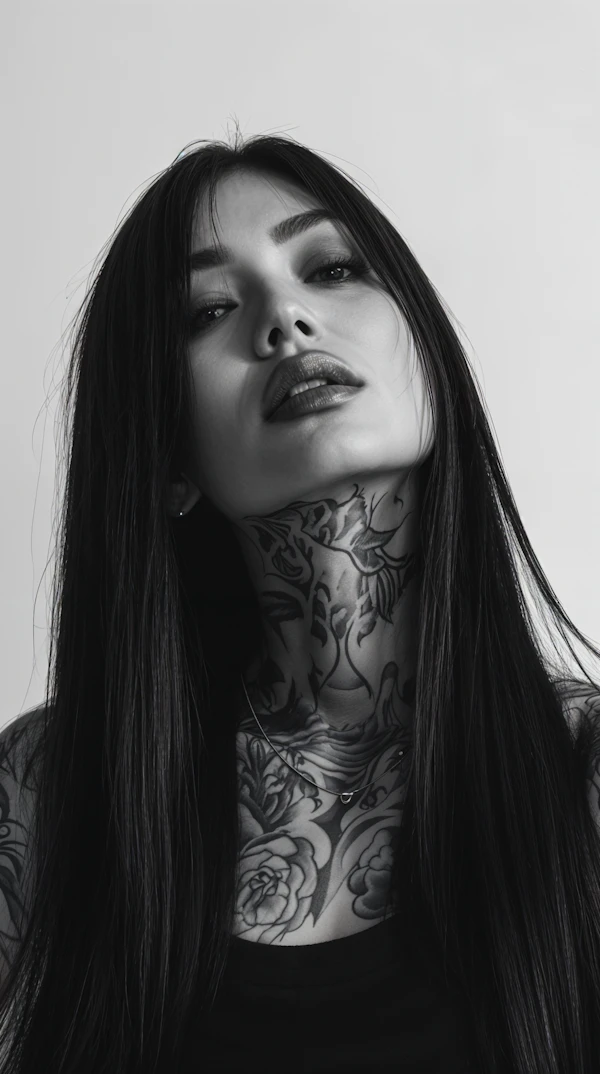 Tattooed Woman Portrait