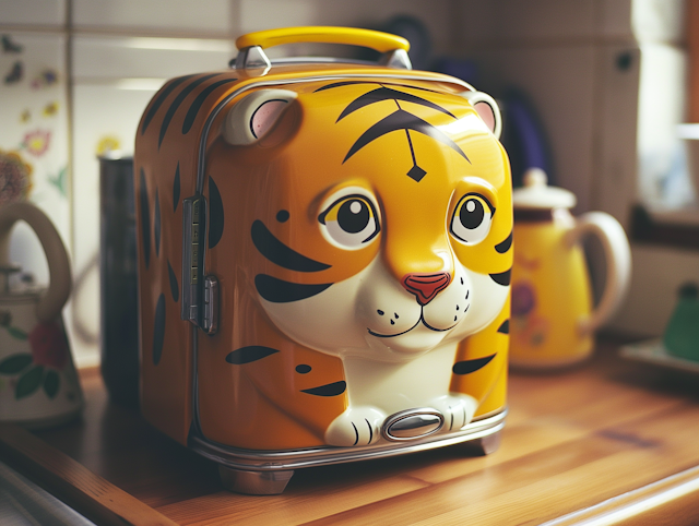 Tiger Face Design Suitcase