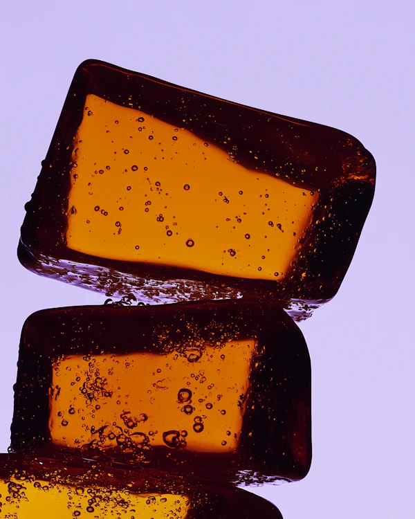 Amber Ice Cubes Art