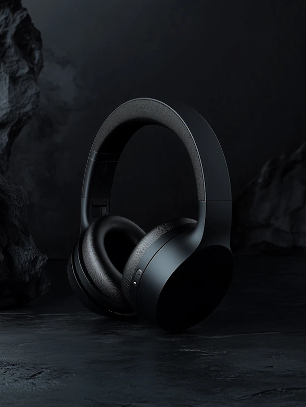 Sleek Black Headphones