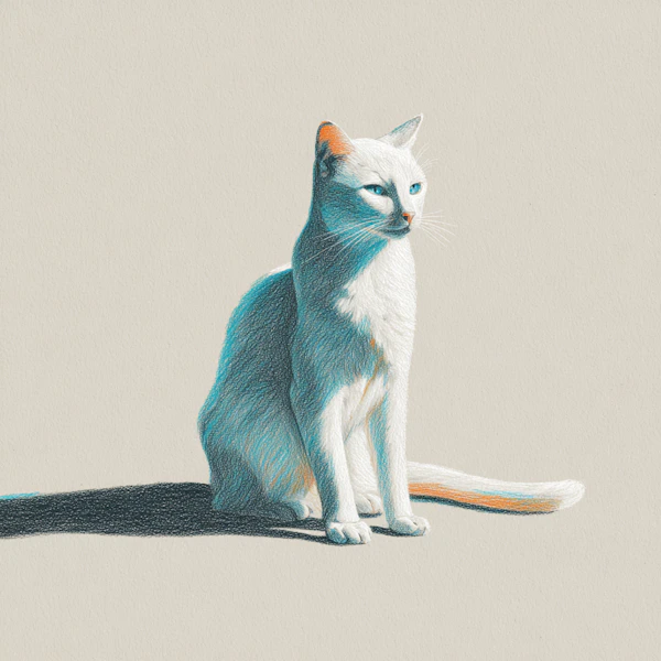 Elegant White Cat