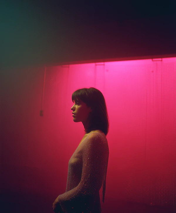 Moody Pink Portrait