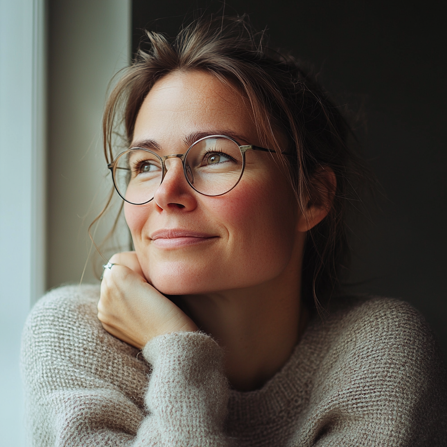 Thoughtful Woman by Window