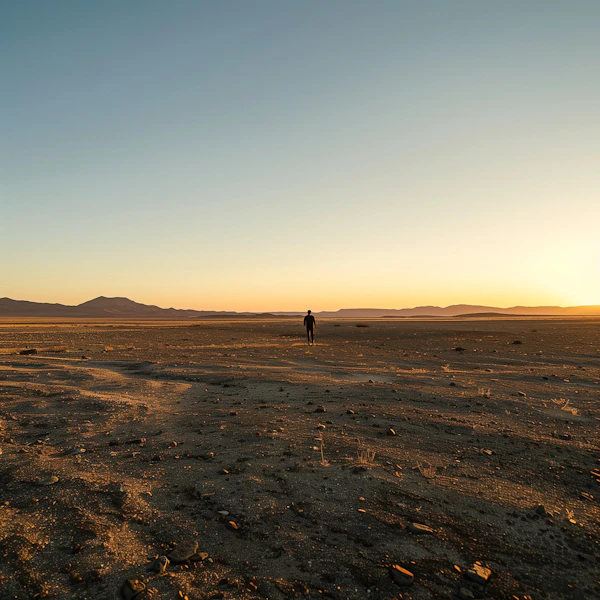 Desert Sunset Wanderer