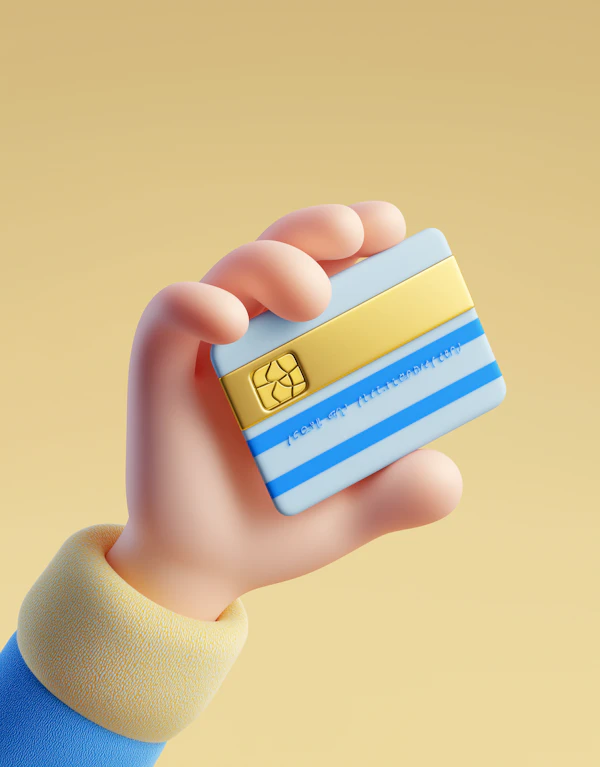Stylized Hand with Card