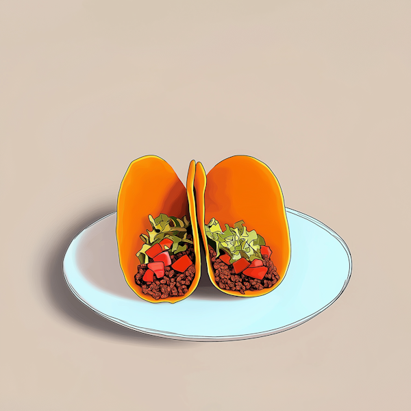 Vibrant Illustrated Tacos