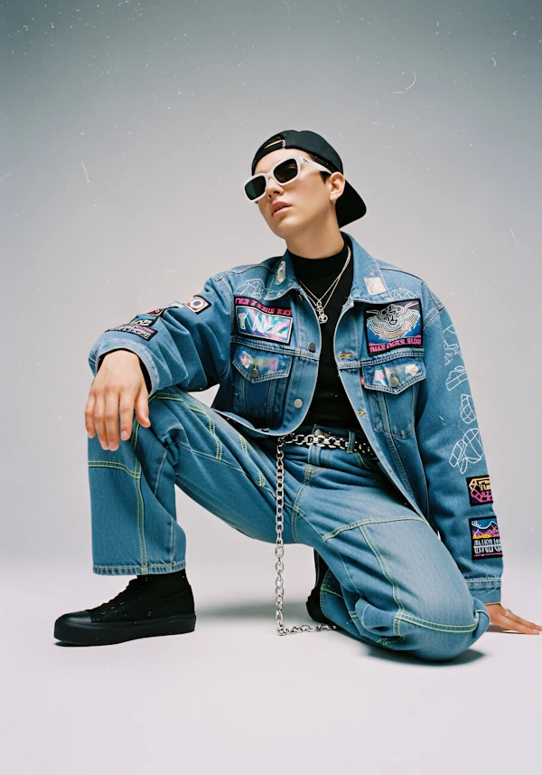 Stylish Denim Portrait