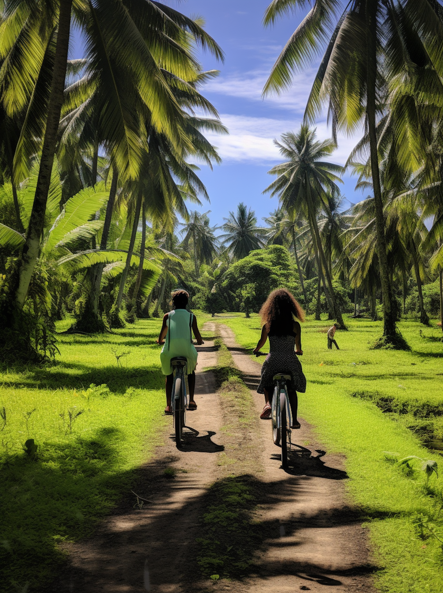 Cycling Escape in a Lush Tropical Grove