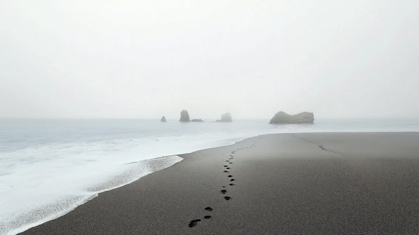 Foggy Coastal Scene