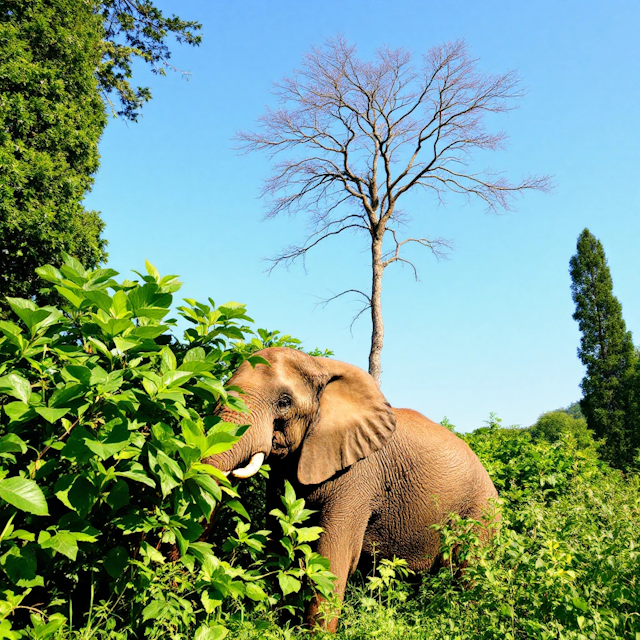 Majestic Elephant in Natural Habitat