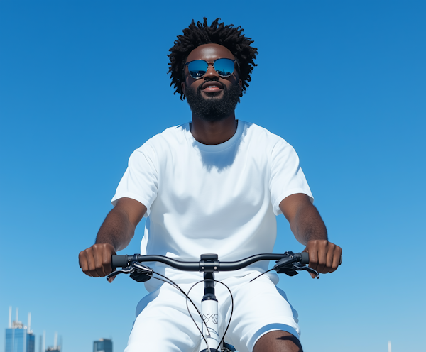 Joyful Bike Ride in the City