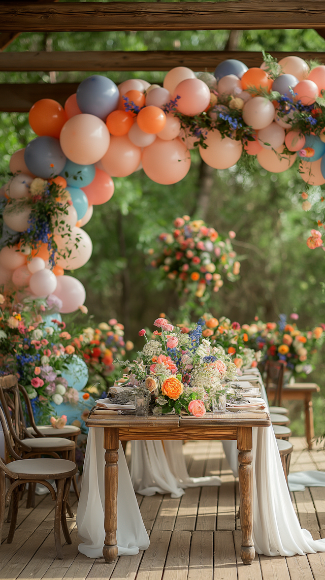 Elegant Outdoor Celebration Table Setting