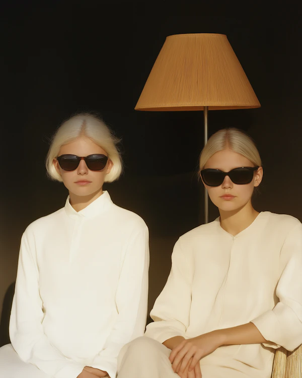 Minimalist Portrait with Lamp
