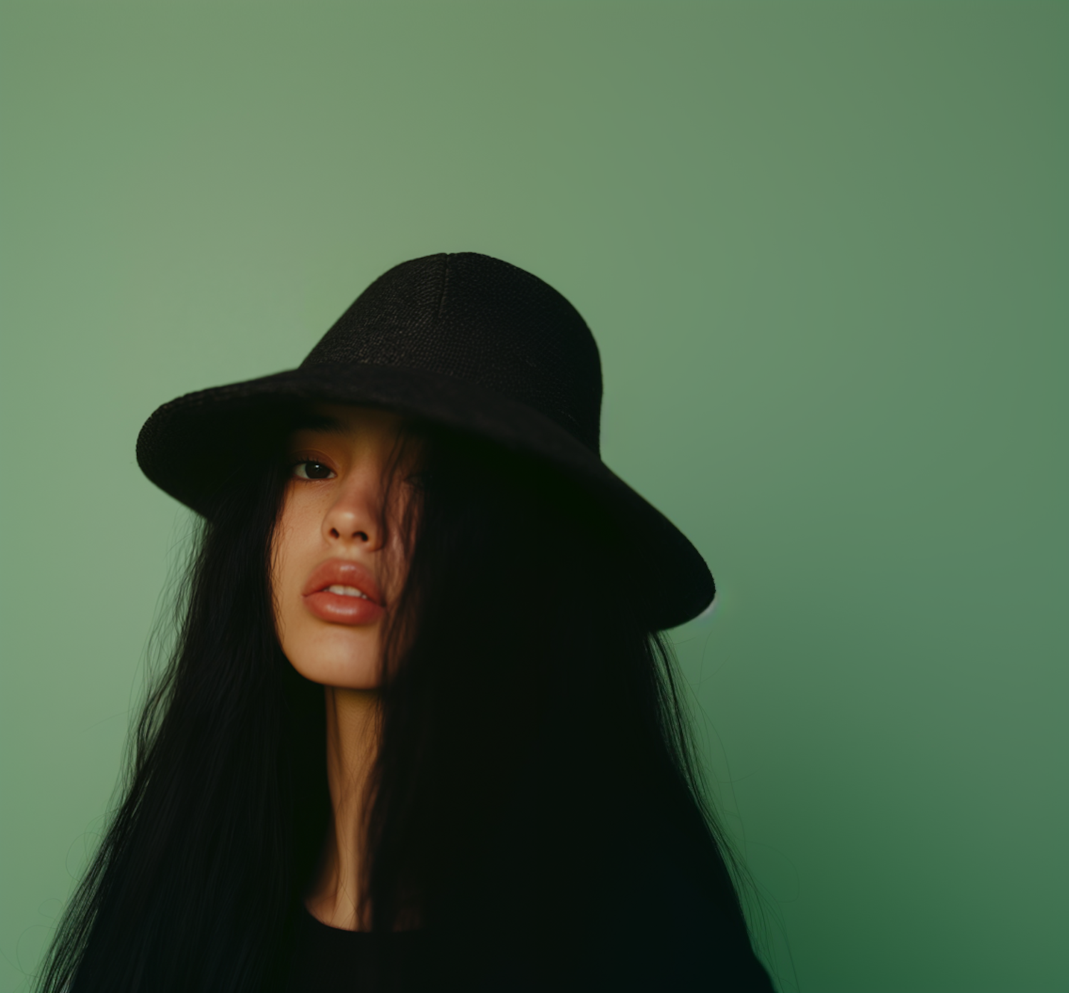 Portrait with Black Hat