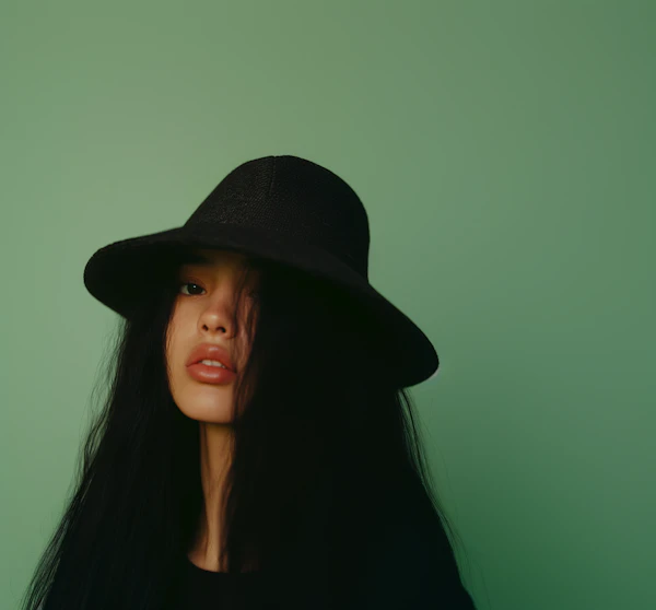 Portrait with Black Hat