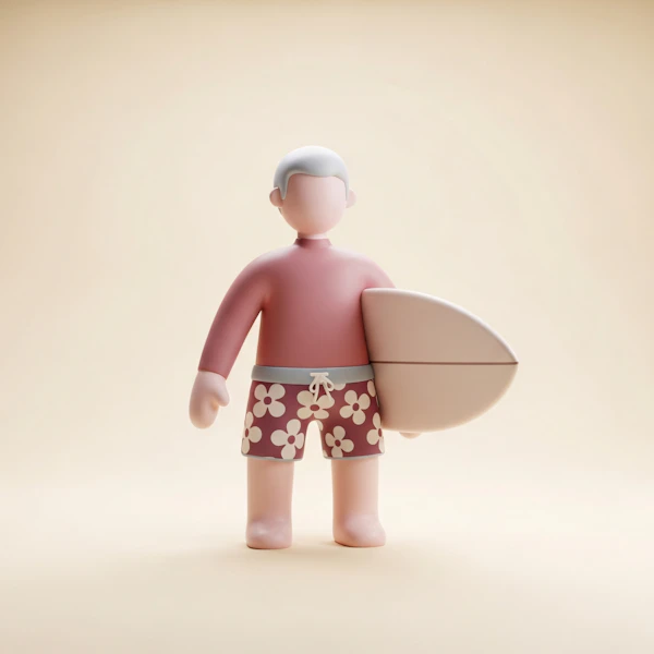 Stylized Surfer Character