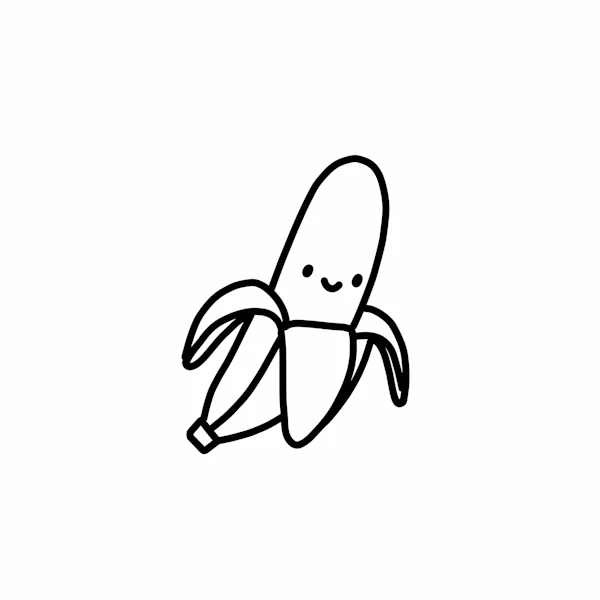 Smiling Banana Drawing
