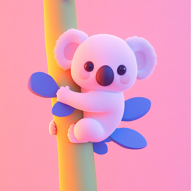 Stylized Cartoon Koala Illustration