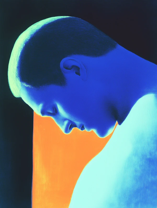 Blue Profile Illustration