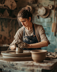 Artisan in Focus: The Potter at Her Wheel