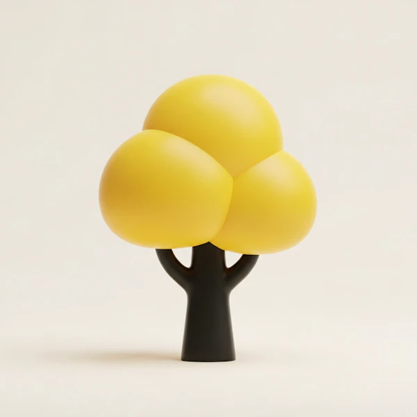 Abstract Yellow Tree