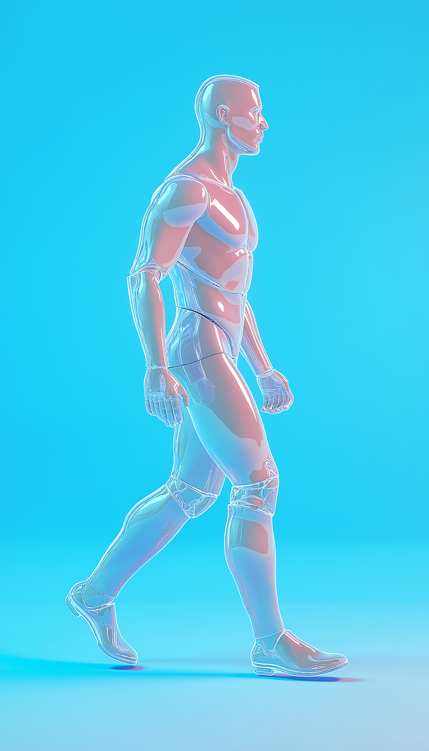 Translucent Humanoid Figure