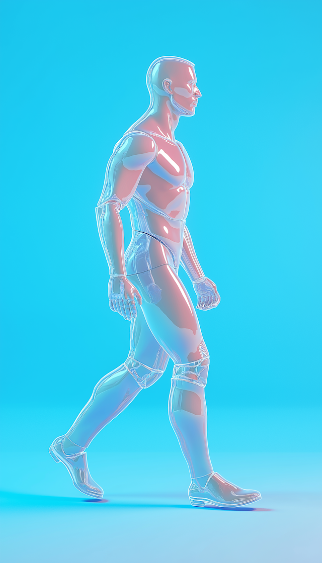 Translucent Humanoid Figure