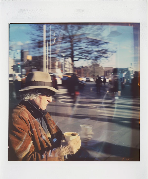 Contemplative Elderly Man with Coffee