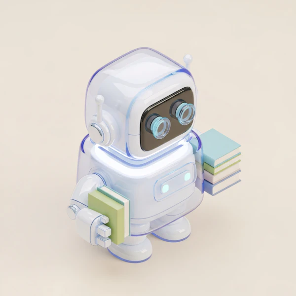 Futuristic Robot Scholar