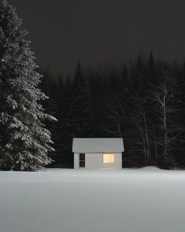 Winter Cabin Serenity