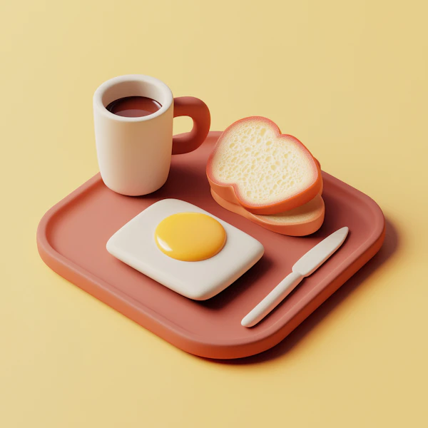 Minimalist Breakfast Scene