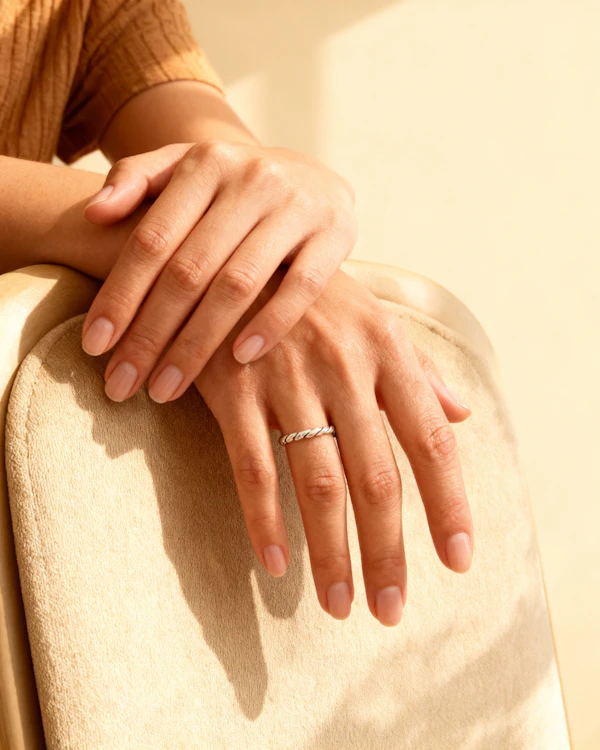 Hands on Beige Chair