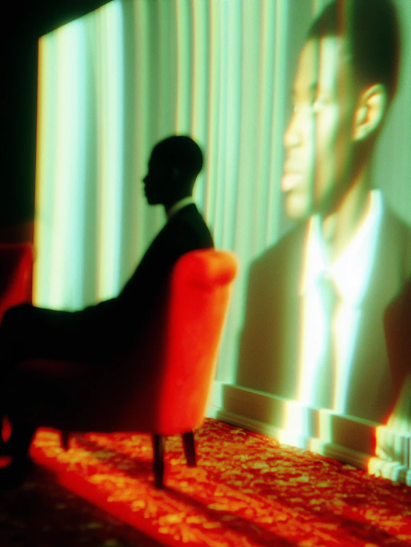 Silhouette in Red Chair
